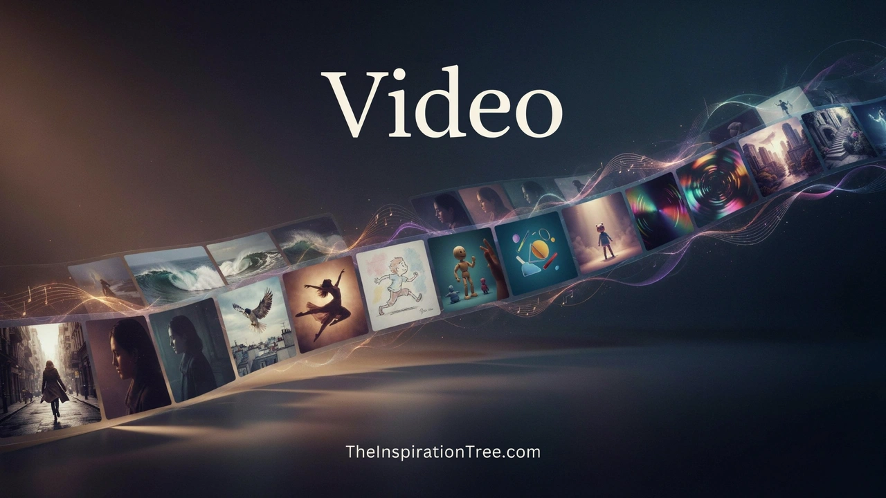 A flowing sequence of moving images transforming through narrative film, documentary, performance, animation, motion graphics, 3D art, and experimental video.
