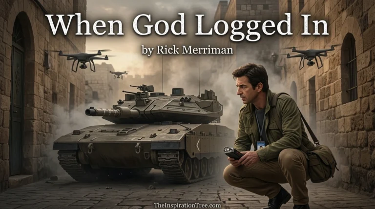 A disabled tank and military drones stand powerless in Jerusalem as a journalist witnesses the sudden end of an assault.