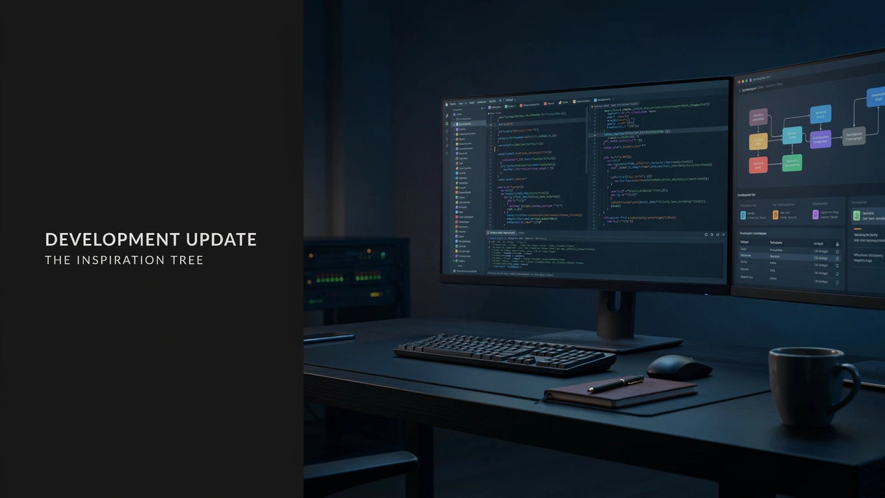 Professional software development workspace representing ongoing technical improvements to The Inspiration Tree.